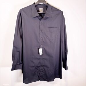 NWT Destination XL Black Button Down Shirt